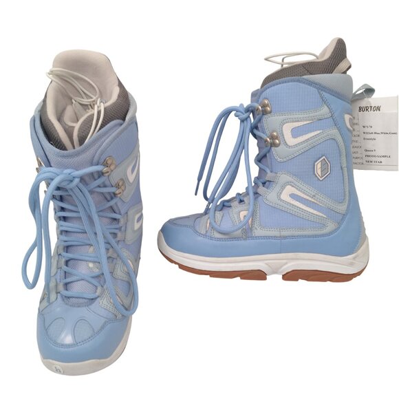NEW Burton Freestyle Snowboard Boots! US 7 Euro 38 Blue Traditional Lace - Picture 1 of 1